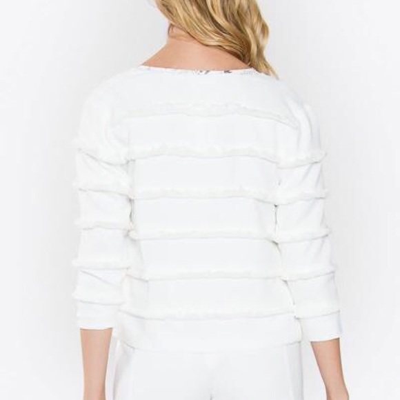 White Fringe Jacket — NWT - Picture 2 of 7